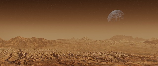 Red desert landscape with unique rock formations, showcasing Deserted Alien Worlds: The Crimson Sands.